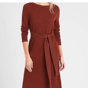 XS Banana Republic Lurex Belted Sweater Dress